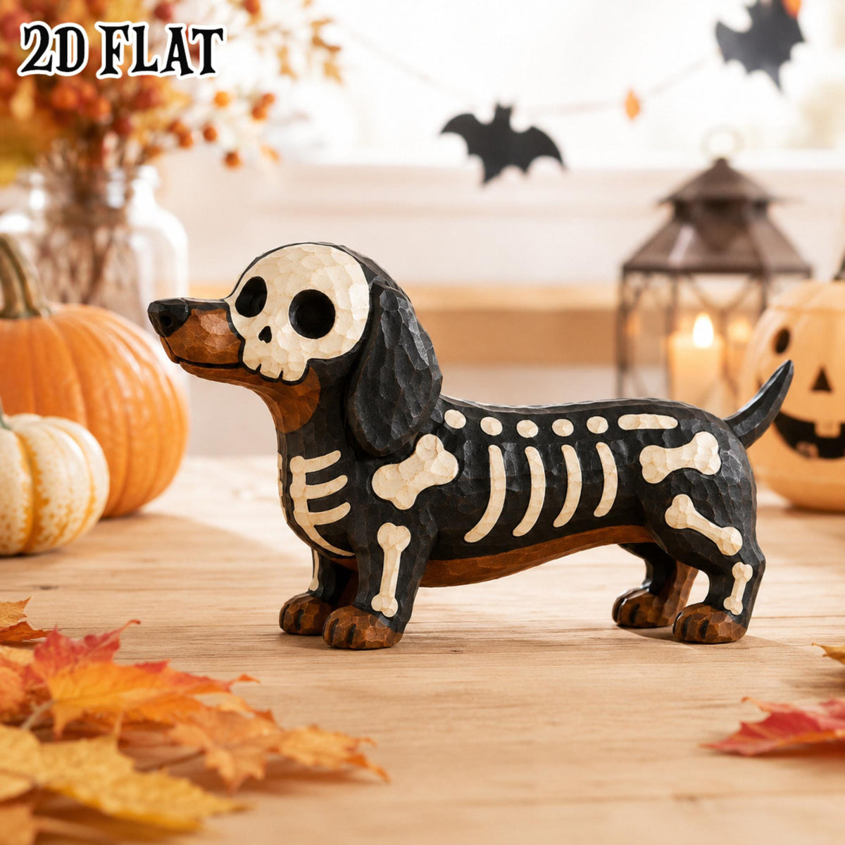 Halloween Dachshund Decor Indoor, Trick or Treat Dachshund Wooden Block, Spooky Halloween Wooden Block, Witch, Pumpkin, Vampire, Skeleton b802694e-82e0-48f4-afd4-efec6720eea0-5.jpg