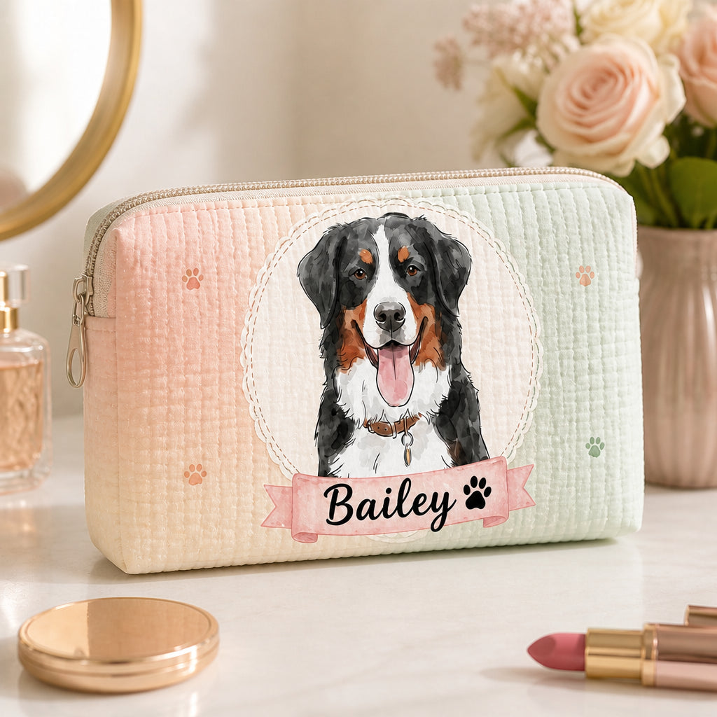 Custom Pet Portrait Makeup Bag – Watercolor Cameo - Personalized Bubble Gauze Makeup Bag b83dca8d-8869-43dc-88ad-1159b08f6283.jpg