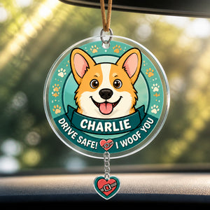 Drive Safe Dog Love Vent Clip – Name Personalized - Personalized 1 Layered Suncatcher with Charm b8404433-585f-430c-ad9f-a1887a94b386.jpg