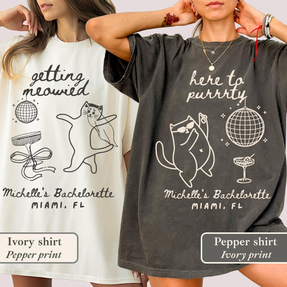 Getting Meowied Bachelorette Shirt: Funny Cat Lovers Bride Party Tee b841c7ad-1aa8-4986-83c5-1d7b1789c760-2.jpg