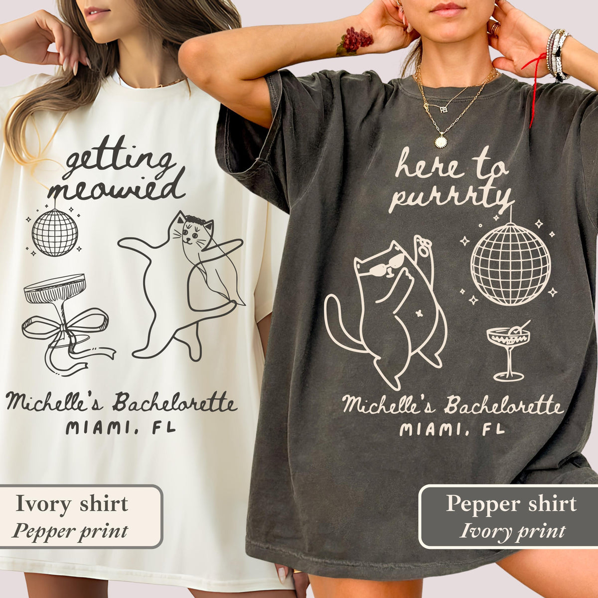Getting Meowied Bachelorette Shirt: Funny Cat Lovers Bride Party Tee b841c7ad-1aa8-4986-83c5-1d7b1789c760-2.jpg
