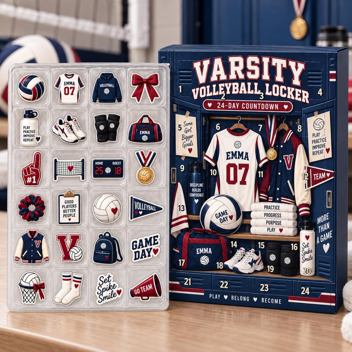 Personalized Volleyball Advent Calendar, 24 Day Sports Countdown, Custom Name Athlete Gift YAA.CAN b87c7e61-f750-4b0c-a1e6-9da9ce4b2c9f-il_1588xN.8639055305_jkzr.jpg