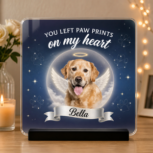 Pet Memorial Acrylic Plaque – You Left Paw Prints On My Heart (Photo + Name) - Personalized Acrylic Plaque b881b009-f689-4abe-9b96-765f4d925735.png