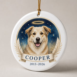 Custom Pet Memorial Angel Ornament – Photo to Art with Name & Years - Personalized Aluminum Ornament b8986cde-9cb5-460e-9082-b7705a4f3e31.jpg
