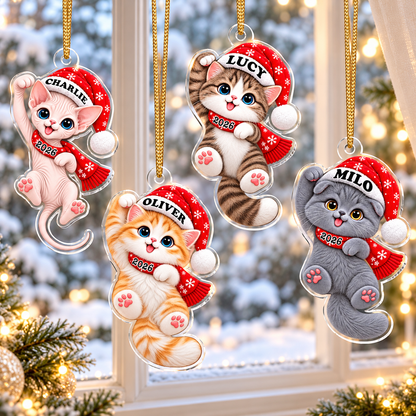 Personalized Acrylic Cat Ornament, Custom Name & Year, Santa Kitten Christmas Gift b89edf58-4e5f-467c-a12f-38dc5f4f5b72-banner-1.png