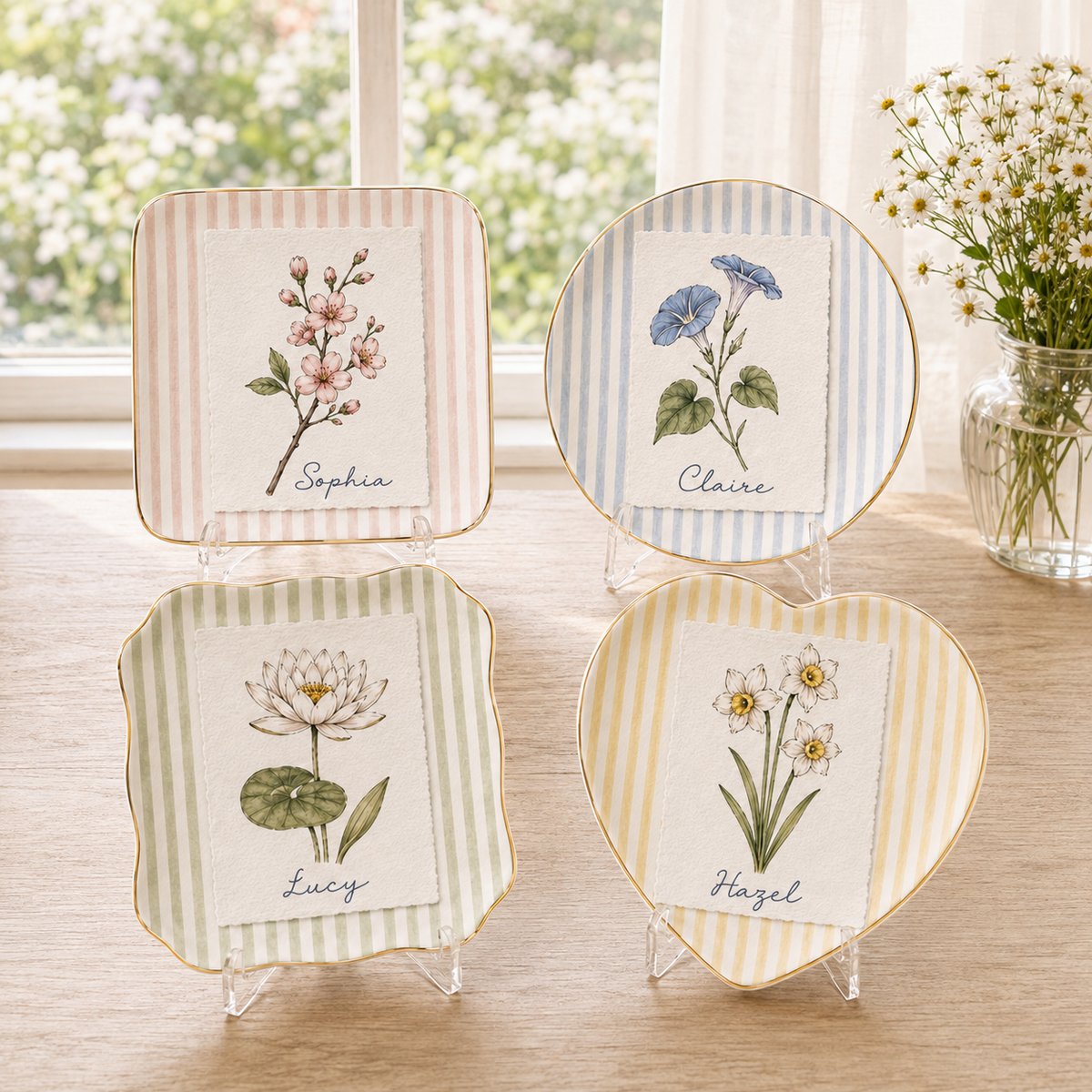 Personalized Birth Flower Ring Dish, Custom Name Jewelry Tray, Floral Trinket Dish, Bridesmaid Gift, Wedding Favor, Birthday Gift for Her b8a98a9e-35a9-427e-8bd0-eda450e78416-banner-1.png