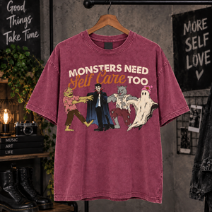 Monsters Need Self Care Too Shirt, Retro Halloween Mental Health Tee, School Counselor Gift, Therapist Shirt, Spooky Season T-Shirt b8ad71dc-184b-4189-be6e-44eb64a8ba28-u1.png