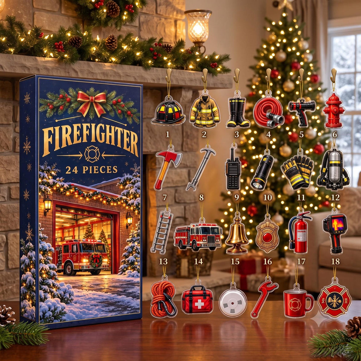 Personalized 2026 Firefighter Advent Calendar, 24 Day Christmas Countdown Box, Custom Fireman Charms Holiday Gift b8b36287-b731-4a47-8069-289c74f864e4-il_1588xN.8590316874_5r8i.jpg