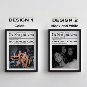 Custom Newspaper Photo Print, Friendship Gift, Girly Room Decor b8c66e34-1b64-40e6-ab2c-e8acf245f0df-tyuty-2-.jpg