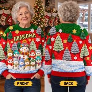 Grandma Christmas Tree Knitting Effect - Personalized 3D Sweatshirt - Christmas Gift For Grandma b8cb8e2f-944f-4b5e-b073-ea7745d68ec8-MOCKUP-3.png