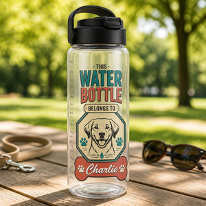Dog Water Bottle – This Water Bottle Belongs To [Pet Name] (Modern Badge) - Personalized Water Tracker Bottle b8dd8669-6e32-4807-ac8b-1f44ffc70c73.png