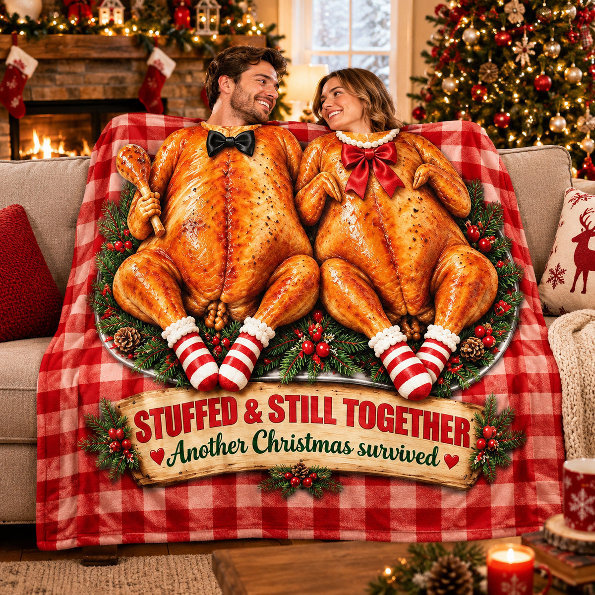 Turkey Couple - Fleece Blanket - Gifts for Couple Family b8e43cc4-e786-4409-a202-418fa2d78e00-Banner-2.jpg