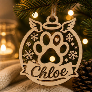 Angel Paw Snowflake Pet Memorial Name Ornament - Personalized Laser Cut Custom Shape Ornament b8e9501c-b9aa-4f72-882b-19df5fd54675.jpg