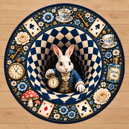 3D Rabbit Hole Optical Illusion Round Rug, Whimsical Bunny Tea Party Floor Mat, Checkered Vortex Carpet, Fantasy Wonderland Home Decor b8ec1a8b-9b69-43cf-8bf0-dbb22c7b1558-Th-m-tr-n-th-tr-ng-v-hoa.png