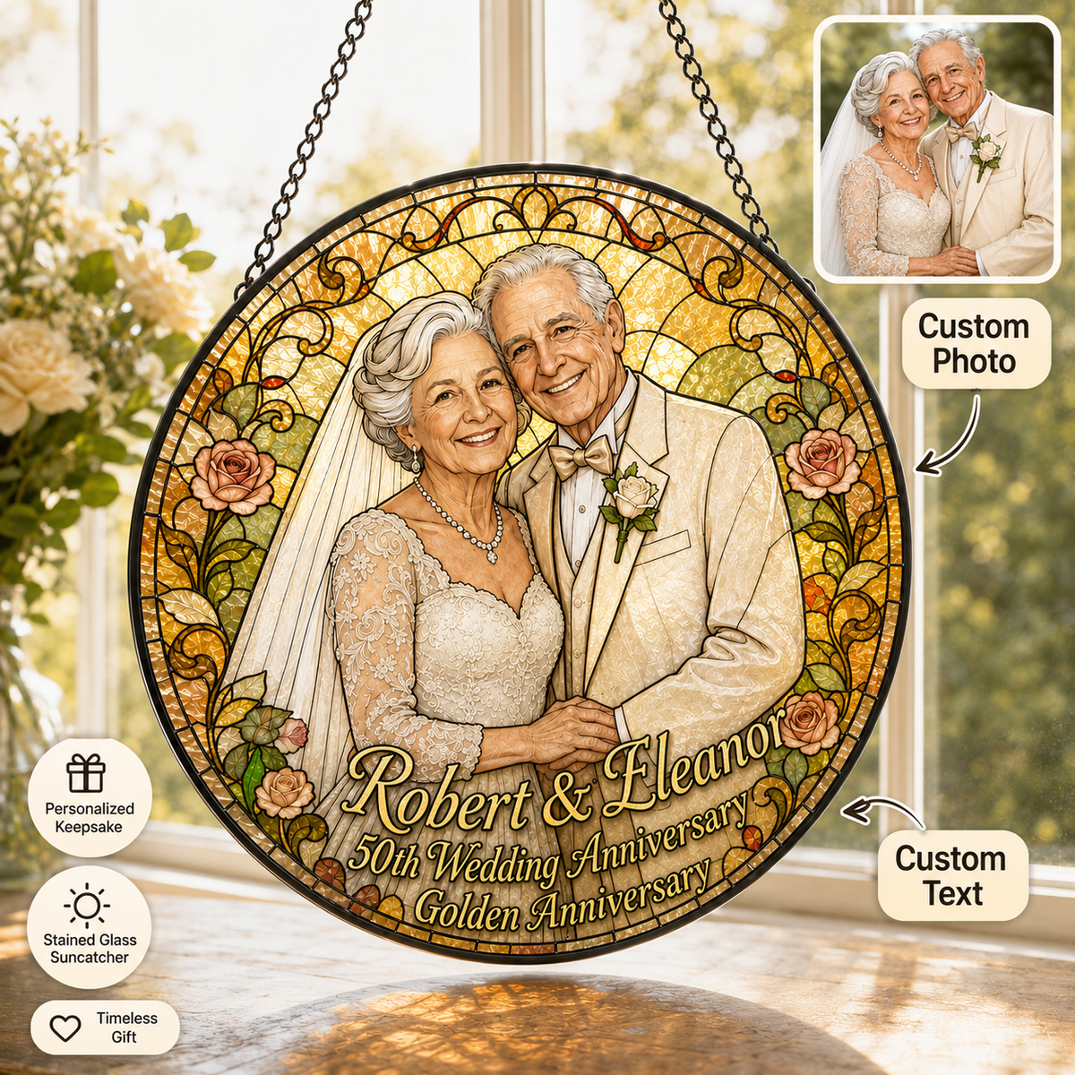 Personalized 50th Wedding Anniversary Stained Glass Suncatcher, Custom Photo Couple Gift, Golden Anniversary Keepsake for Husband Wife b8f030ac-4038-442b-a0fa-85bec479e4a5-Image-Aug-15-2026-10_01_56-AM-2-.png