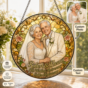 Personalized 50th Wedding Anniversary Stained Glass Suncatcher, Custom Photo Couple Gift, Golden Anniversary Keepsake for Husband Wife b8f030ac-4038-442b-a0fa-85bec479e4a5-Image-Aug-15-2026-10_01_56-AM-2-.png