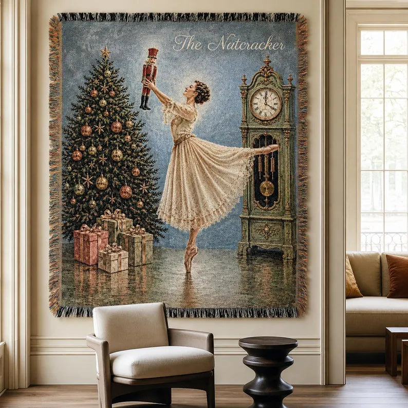 Nutcracker Woven Blanket Personalized Gift For Ballet Dancer Nutcracker Season Ballet Keepsake Custom Name Blanket Clara Christmas Tapestry b8f2a505-a6e2-47f5-967d-3a0164ad1d07-gfgf-7-.webp