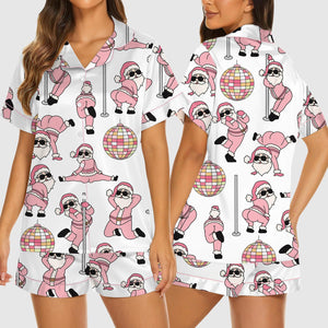 Women Christmas Pajama Set – Funny Dancing Santa Print Sleepwear, Pink Holiday Loungewear b8f86ebf-851c-40c4-aa71-208dec828967-il_1588xN.7438852913_7hrl.jpg