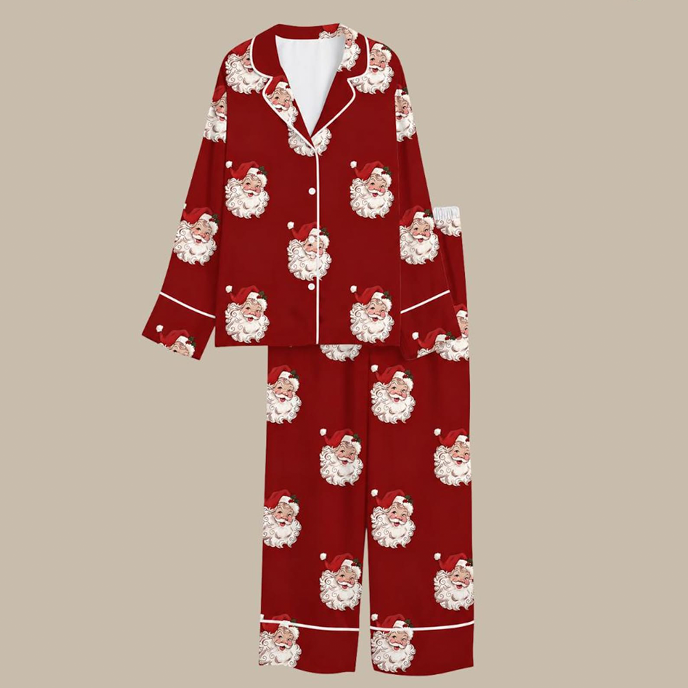 Vintage Santa Christmas Pajamas Matching Family Pajama Set Red Holiday Sleepwear Retro Santa Claus Matching Pjs Christmas Eve Loungewear b910c19e-c26e-4a6a-bc3a-eb7552c0029e-ds.png