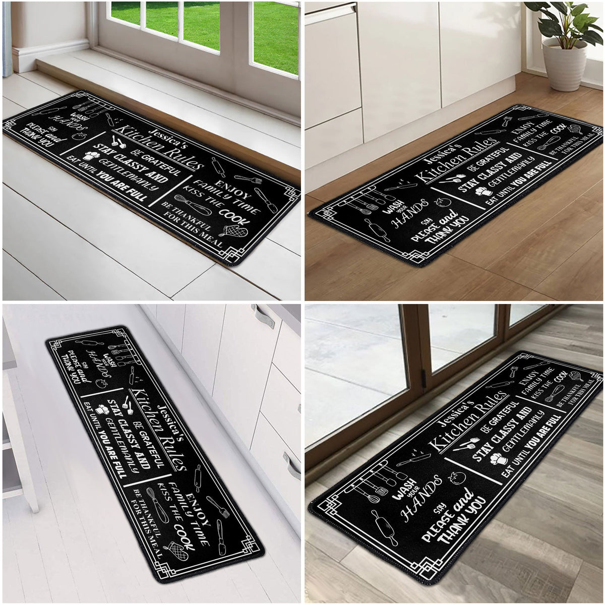 My Kitchen Rules - Personalized 2-piece Mat - Kitchen Decoration, Gift For Mom, Grandma b9249a5b-bfc3-471b-92d3-473a30014abe-4.jpg