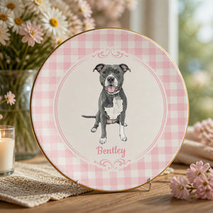 Custom Pet Portrait Ceramic Plate with Name – Botanical Wreath - Personalized Personalized Ceramic Plate b93b634e-9e5b-45b2-8f26-6e9e0fc52d59.jpg