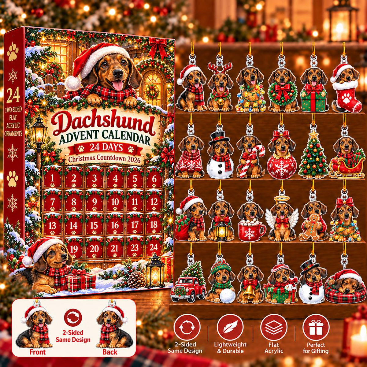 Dachshund Wiener Dog Advent Calendar 2026, 24 Acrylic Ornament Christmas Countdown Blind Box, Sausage Dog Holiday Gift Richard b945fe92-af54-455f-8d22-dc5ccf1090e3-il_fullxfull.8585172134_lxph.jpg