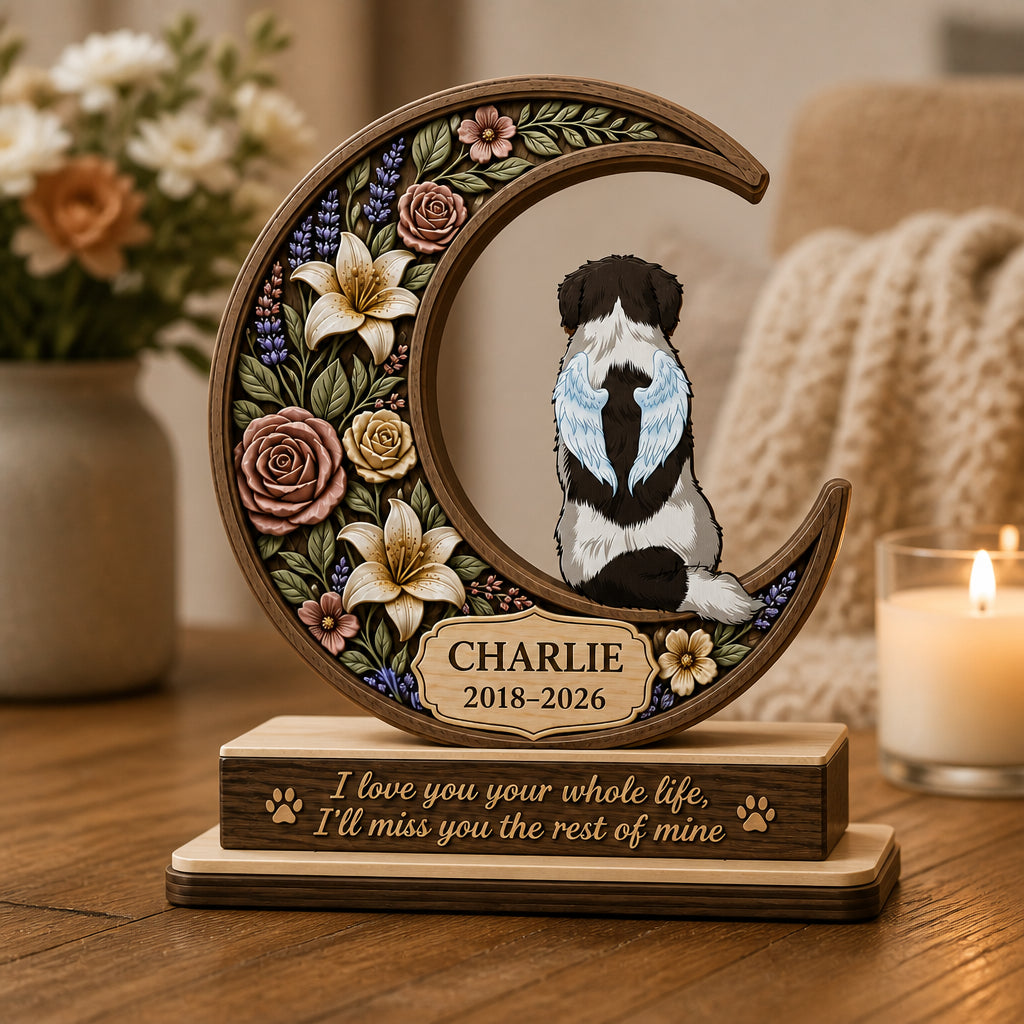 Crescent Moon Pet Memorial — Custom Name & Years Wooden Standing Plaque - Personalized Wooden custom shape Standing 2 layer (5mm) b95da249-3bbe-49f4-b56c-2f99fc8d0f35.jpg