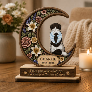 Crescent Moon Pet Memorial — Custom Name & Years Wooden Standing Plaque - Personalized Wooden custom shape Standing 2 layer (5mm) b95da249-3bbe-49f4-b56c-2f99fc8d0f35.jpg