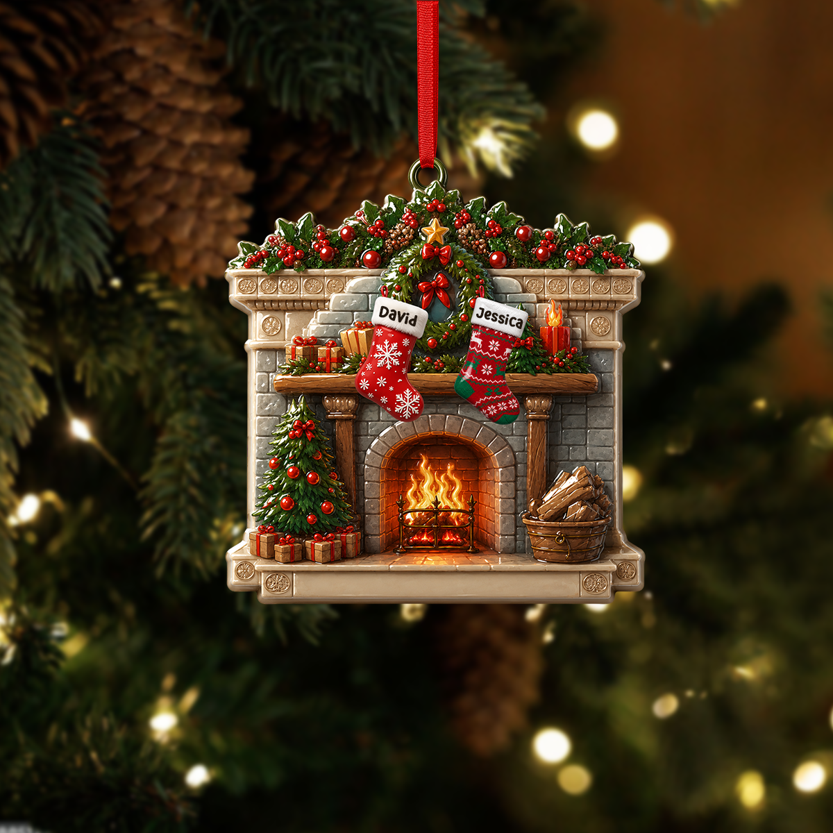 Christmas Retro Fireplace Family Christmas Stockings - Real 3D Raised Ornament b96ef9eb-4b38-46e3-9c8a-ffc0b30c376f-1.png