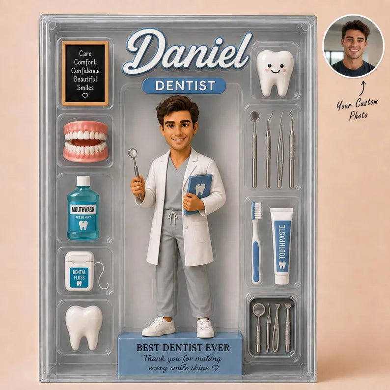 Custom Dentist Acrylic Block With Photo, Personalized Dental Doctor Desk Decor, Best Dentist Ever Gift, Smile Clinic Keepsake b98dc1c1-d374-40d7-9817-8ea3b6056e5d-htd6y-8-.webp
