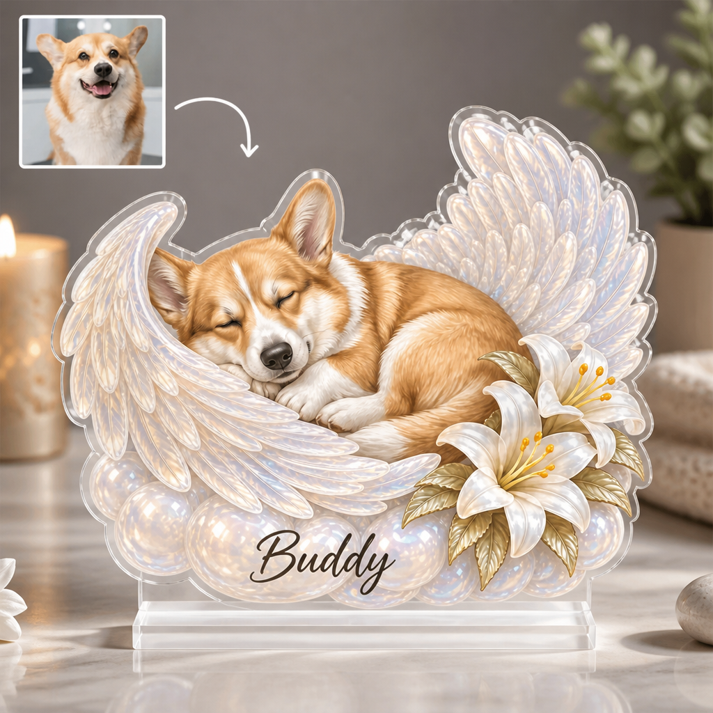 Custom Pet Memorial Acrylic Standee – Angel Moon Portrait with Name - Personalized Acrylic Custom shape Standing 1 layer (FS) b9984754-1d87-40f8-a8b0-29a107b38b5a.png