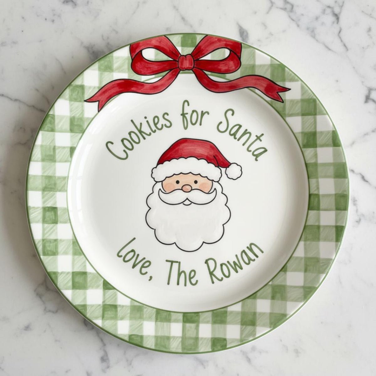 Personalized Cookies for Santa Plate: Hand Painted Ceramic Christmas Keepsake b99ab3b4-4eb7-4c7a-97bf-aa2038354e54-1.jpg