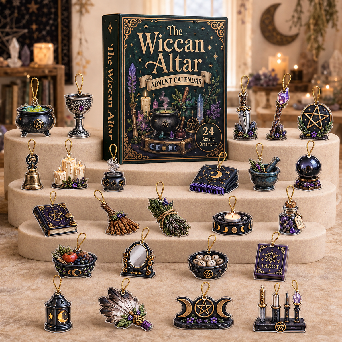 The Wiccan Altar Advent Calendar 2026 - 24-Day Festive Countdown, Acrylic Charms Blind Box - Gift For Witching Lovers b99d6a38-9d89-4f7b-a0b7-2dbc3ccca267-wiccan-altar-box-charms.png