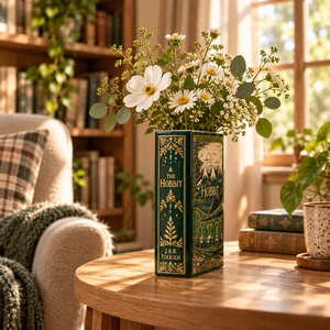 The Hobbit Book Cover Style Ceramic Vase, Decorative Flower Vase for Book Lovers and Reading Nooks b9a99bd2-5334-40c2-8dcf-167b1e939788-banner-3.png