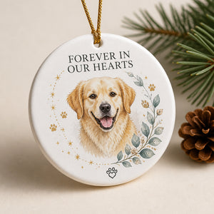 Forever In Our Hearts Pet Portrait Memorial Ornament - Personalized Ornament b9b78a4e-4b89-4eb7-a209-ddec513de108.jpg