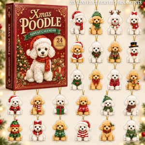 Xmas Poodle Advent Calendar 2026 - 24-Day Festive Countdown, Acrylic Charms Blind Box - Gift For Poodle Lovers b9c9f807-2a17-407d-9897-243961d19429-poodle-text.png