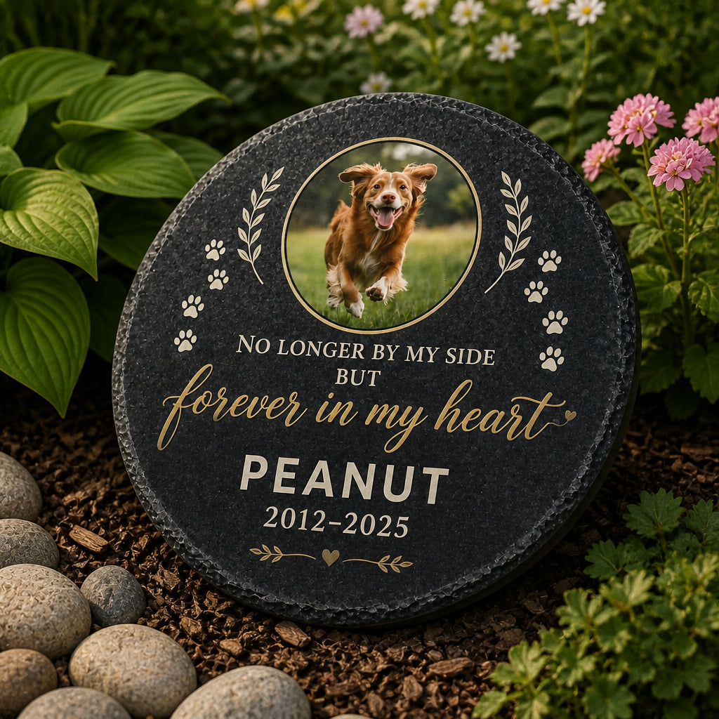 Pet Memorial Stone – No longer by my side (Photo + Name + Years) - Personalized Memorial Stone b9cc7adb-9fe2-42e6-9393-c22bbfdeec4c.jpg