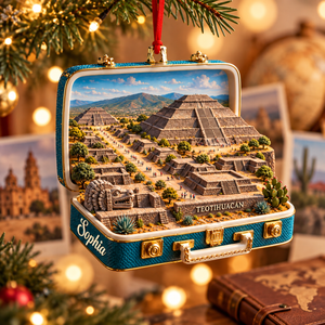 Personalized 3D Teotihuacan Suitcase Christmas Ornament – Mexico Travel Souvenir & Gift for Mexico Lovers b9ce86bd-3f62-48e9-9f62-8243069531a6-Teotihuac-n-suitcase-ornament-on-a-Christmas-branch-2.png