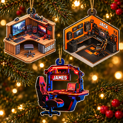 Gaming Room Setup Decor - Custom Gamer Christmas Gift - Gamer Boy Ornament b9d976dd-1936-4fe3-9bd5-c7ceb84eee6a-5.png