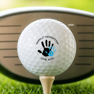 Personalized 1st Father's Day Golf Balls Custom Name & Color | Great Father's Day Gift for New Dad from Baby