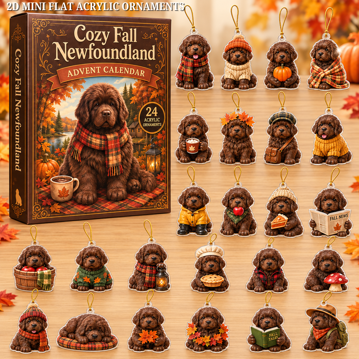 Cozy Fall Newfoundland Advent Calendar 2026 - 24-Day Festive Countdown, Acrylic Charms Blind Box - Gift For Newfoundland Lovers b9f58179-5d8f-42fe-8794-1866a2cc2437-newfoundland-text.png