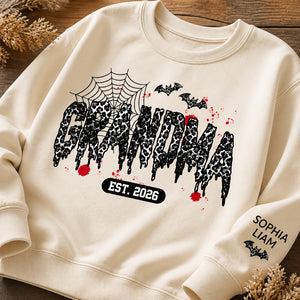Spooky Grandma Est. Year & Grandkids Names Sweatshirt - Personalized Sweatshirt b9f86ceb-6056-42a7-9c4b-045927e143da.jpg