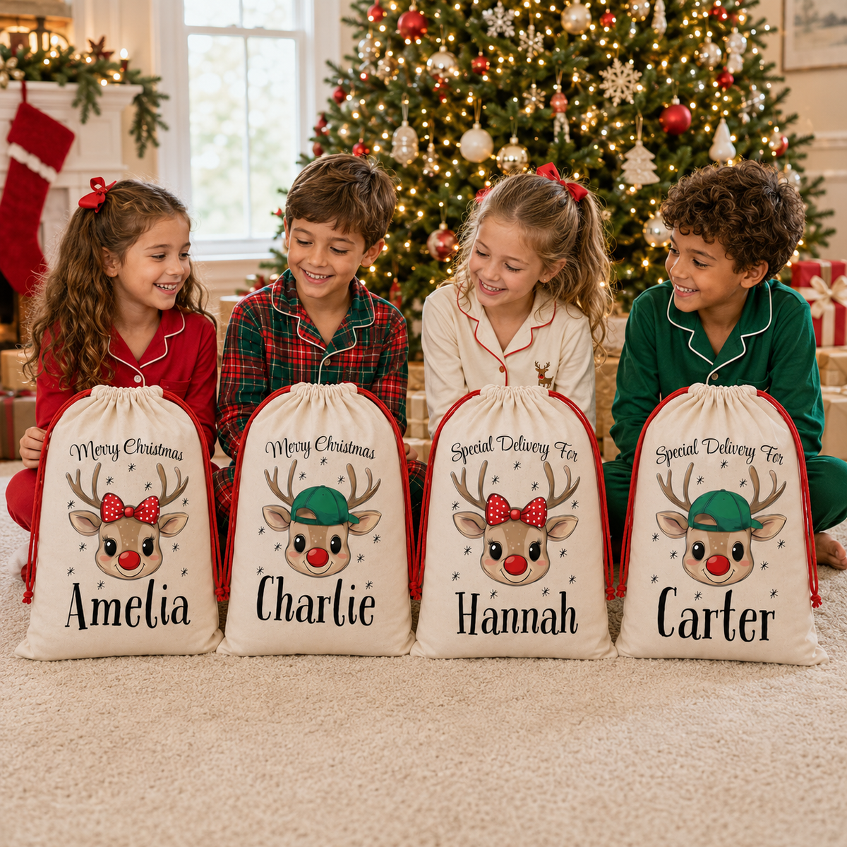 Reindeer Kid's Santa Sack: Custom Kid's Santa Gift Sack for Christmas Presents Bag b9fcc40b-5c8b-44cc-9dbb-dfbd1417f996-3.png