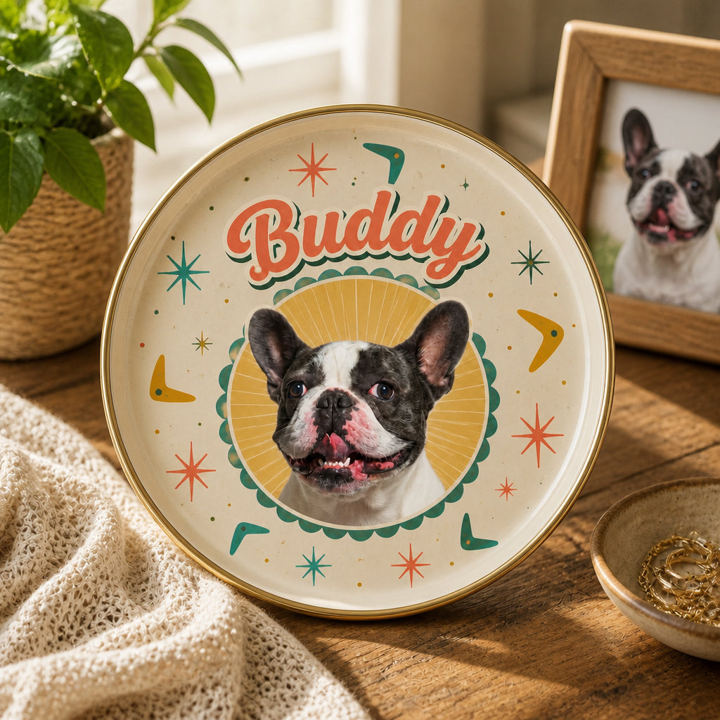 Custom Pet Portrait Jewelry Plate — Mid‑Century Burst - Personalized Jewelry Plate ba096cc5-930f-4ed8-a349-b0d1f731a092.jpg