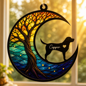 Crescent Moon Dog Stained-Glass Suncatcher – Personalized Pet Name - Personalized Suncatcher Stained Glass ba0bd19b-13a8-40a6-b84a-9f52df5d9fd2.png