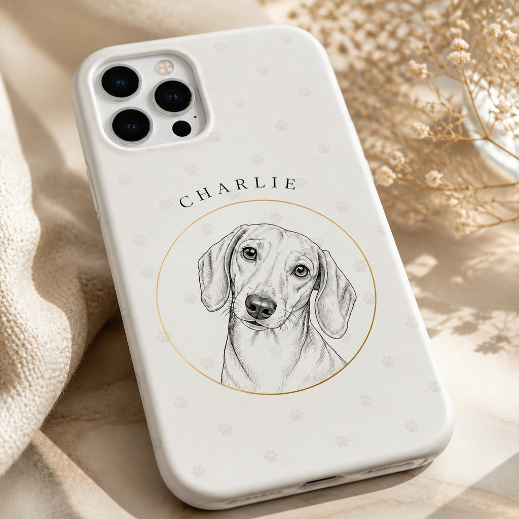 Custom Pet Sketch Phone Case with Name - Personalized Phonecase ba14ee37-fdac-4231-9e51-2a49bd5b215e.jpg