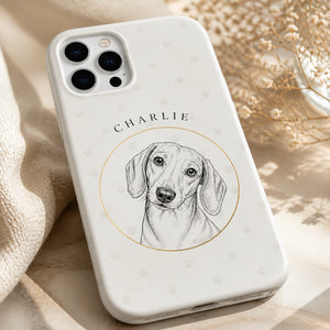 Custom Pet Sketch Phone Case with Name - Personalized Phonecase ba14ee37-fdac-4231-9e51-2a49bd5b215e.jpg