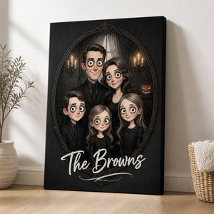 Custom Spooky Family Portrait Canvas — Gothic Cartoon From Your Photo with Family Name - Personalized Canvas ba1bfcdc-5344-425a-89d4-6dd587f550f1.jpg