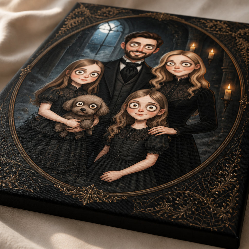 Custom Gothic Big-Eyed Family Portrait Canvas - Personalized Canvas ba1e1c2a-b726-4576-9512-fc09cb58a74b.jpg