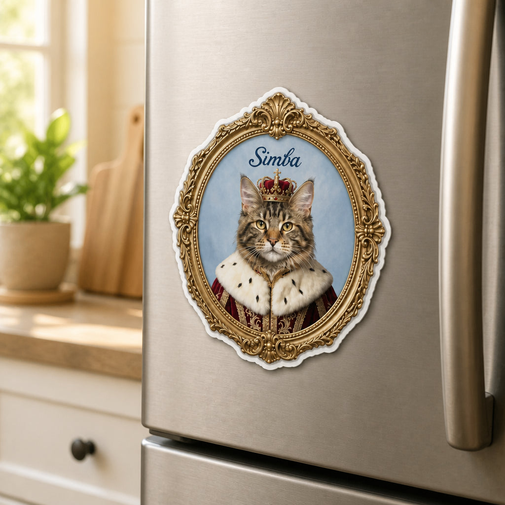 Regal Pet Portrait Custom Shape Fridge Magnet - Personalized Custom Shape Fridge Magnet ba1f6d14-61c9-4de3-bb57-28383b253a00.jpg